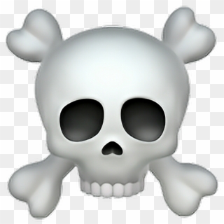 Skull Sticker - Skull And Crossbones Emoji, HD Png Download