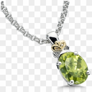Peridot Pendant In 18k Gold & Sterling Silver - Peridot Jewelry Png, Transparent Png