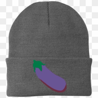 Eggplant Emoji One Size Fits Most Knit Cap - Beanie, HD Png Download