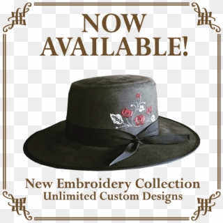 New Embroidered Hat - Cowboy Hat, HD Png Download