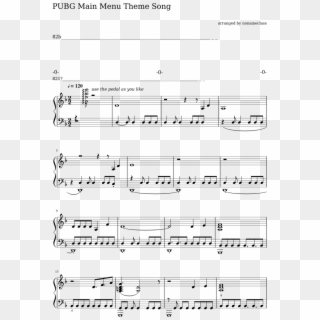 Pubg Main Theme - Sheet Music, HD Png Download
