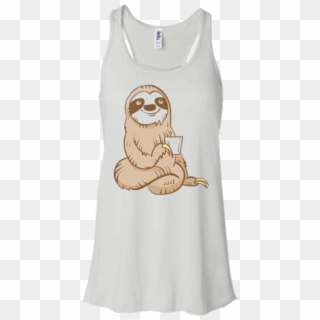 Funny Sloth And Coffee Tee Shirt - Shirt, HD Png Download
