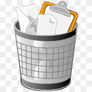 Trash Can, Wastebasket, Receptical, Container, Waste - Office Trash Can Clipart, HD Png Download