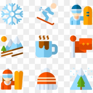 Winter Sports - Winter Flat Icon Png, Transparent Png