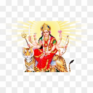 नवरात्र के प्रथम दिवस का व्रत एवं कलश स्थापना का समय - Lord Durga Mata Png, Transparent Png