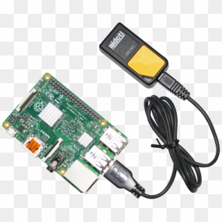 Raspberry Pi 2 With Erb-190 Vcom 2d Barcode Scanner - Electrical Connector, HD Png Download