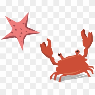Crab Clipart Baby Starfish - Christmas Island Crabs Cartoon, HD Png Download