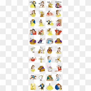 Beauty And The Beast - Emoji Line Doraemon, HD Png Download