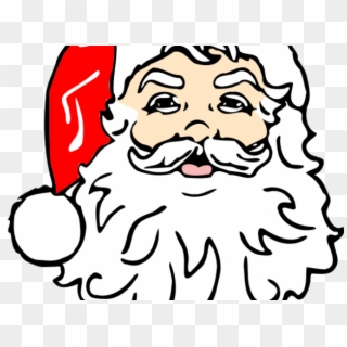 Beard Clipart Santa Claus - Santa Claus Black And White, HD Png Download