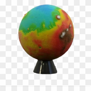 3d Printed Mars Globe False Colour Relief - Sphere, HD Png Download