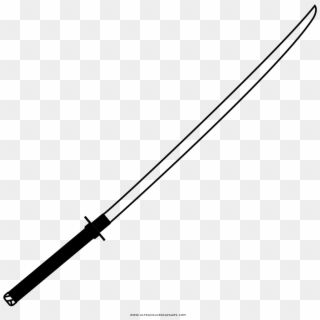 Katana Coloring Page - Pool Cue Clipart Free, HD Png Download