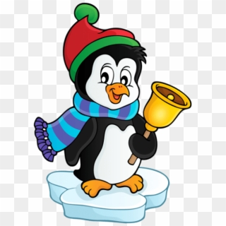 Free Png Penguin With Bell Transparent Png - Christmas Penguin Clipart Transparent, Png Download