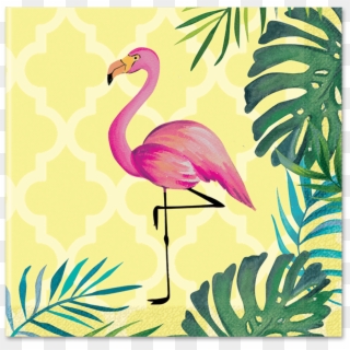 Tropical Beverage Napkins Lady Jayne - Tropical Flamingo Png, Transparent Png