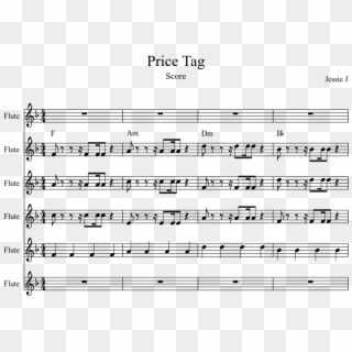 Price Tag Sheet Music Composed By Jessie J 1 Of 4 Pages - Sheet Music, HD Png Download