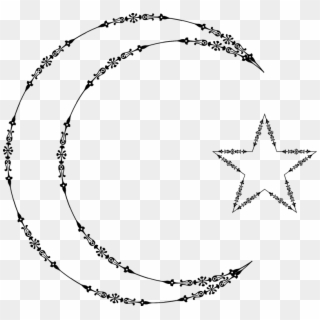 Decorative Line 12, Buy Clip Art - Star And Moon Png, Transparent Png