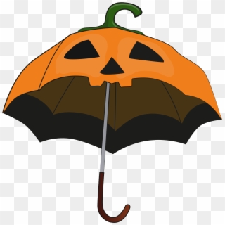 Halloween Pumpkin Umbrella Png Clip Art Image - Halloween Rain Clip Art, Transparent Png