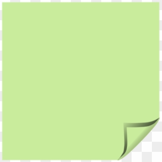 Sticky Note Green Folded Corner - Paper, HD Png Download
