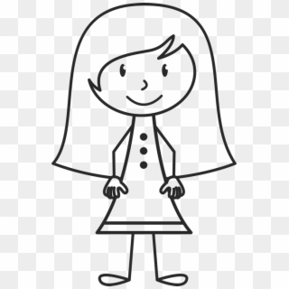 459 X 700 13 - Stick Figure With Dress, HD Png Download