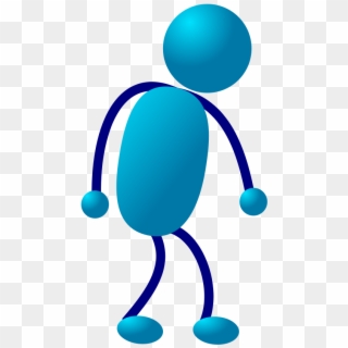 Stickman Stick Figure Blue - Stick Man Walking, HD Png Download