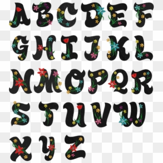 Freestyle Alphabet On Letters Z Floral Fonts - Fancy Letters Ofthe Alphabet, HD Png Download