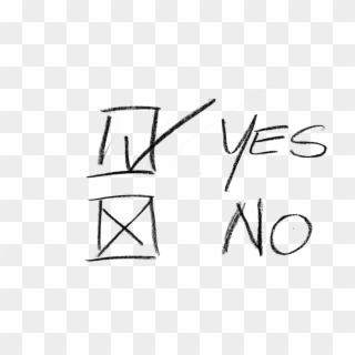 Yes No - Sketch, HD Png Download