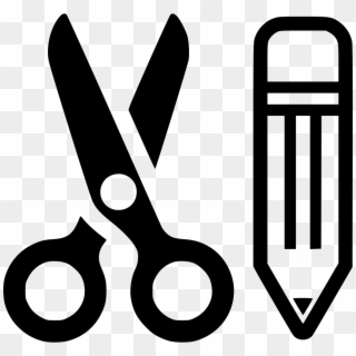 Scissors And Pencil Png - Arts And Craft Icon, Transparent Png