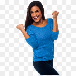 Happy Girl Png Stock Images - Happy Stock Photo Female, Transparent Png