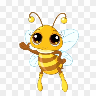 Bumblebee Clipart Lady Bee - Cartoon Honey Bee Drawing, HD Png Download
