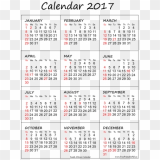 2017 Calendar Png - 2011, Transparent Png