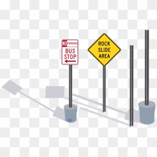 The Shadow Of A Road Sign - Parking Bus Stop, HD Png Download