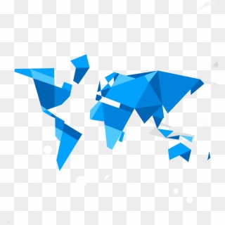 Download Globe Stereoscopic D Transprent Png Free Download - World Map Triangle Art Png, Transparent Png