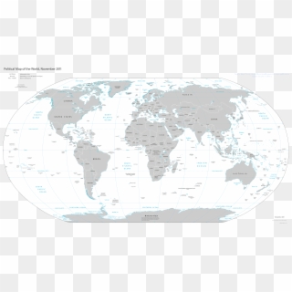 Political Grey Map World - Map Of All Landlocked Countries, HD Png Download