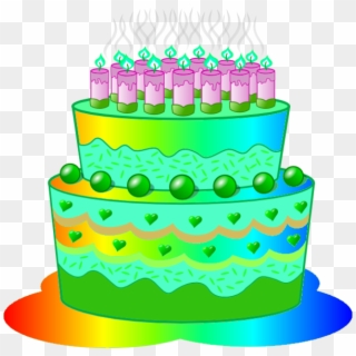 Green Clipart Birthday Cake - Big Birthday Cake Png Hd, Transparent Png