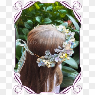 Whimsical Garden Style Flower Girl Floral Hair Crown - Headpiece, HD Png Download