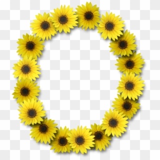 Sunflower Png, Flower Letters, Frame Clipart, Alphabet, - Sunflower Letter O, Transparent Png