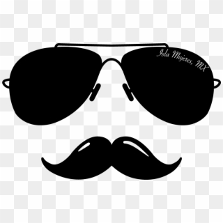 Jpg Black And White Library Sunglasses And Mustaches - Moustache Glasses Face Png, Transparent Png