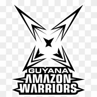 Guyama Amazon Warriors Logo Black And White - Guyana Amazon Warriors, HD Png Download