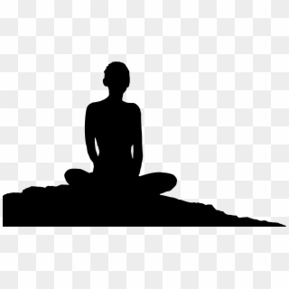 Image Black And White Download Meditating Woman Big - Meditating Png, Transparent Png