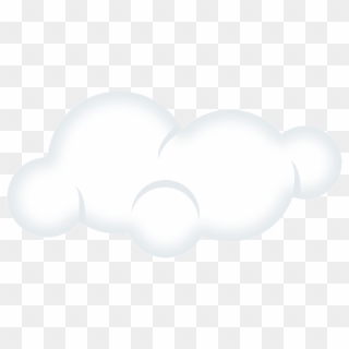 Cloud Clipart Transparent Background - White Cloud Vector Png, Png Download