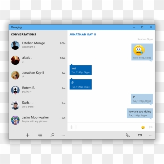 First Look At Microsoft's New “messenger” Client - Skype Not Delivered Yet Icon, HD Png Download