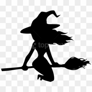 Free Png Halloween Witch On Broom Silhouette Png Images - Sexy Witch Clip Art, Transparent Png