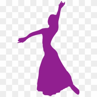 Dancer Clipart Purple - Vector Silueta Flamenco Png, Transparent Png