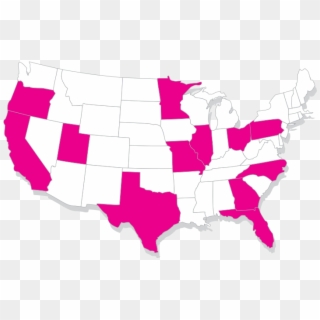 Empower Me Pink Tour - Most Populated States, HD Png Download
