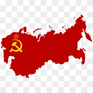 The System Of Communist Government Developed Over A - Soviet Union Flag Map, HD Png Download