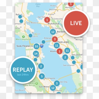 Periscope For Android Gets Replays On Map, Skip Ahead - Periscope Maps, HD Png Download