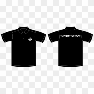 T Shirt Template - Polo Shirt Black Template, HD Png Download