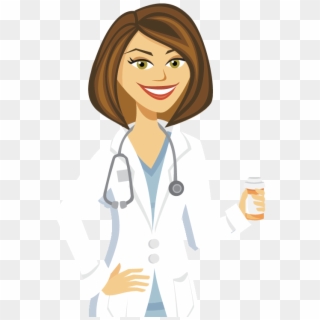 Cartoon Girl Doctor - Female Doctor Image Cartoon, HD Png Download