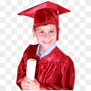 Little Boy In Graduation Gown And Mortarboard Png Image - Academic Dress, Transparent Png