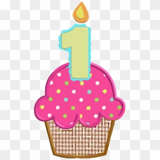 1st Birthday Cupcake Clipart Picture - Birthday Cupcake Png Clipart, Transparent Png