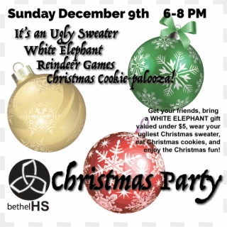 2018 Bethel Hs Christmas Party - Christmas Ornament, HD Png Download
